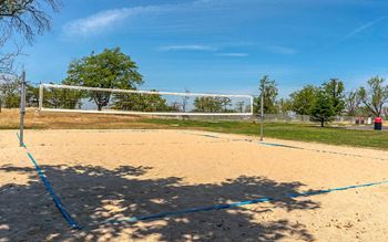 Sand volleyball court